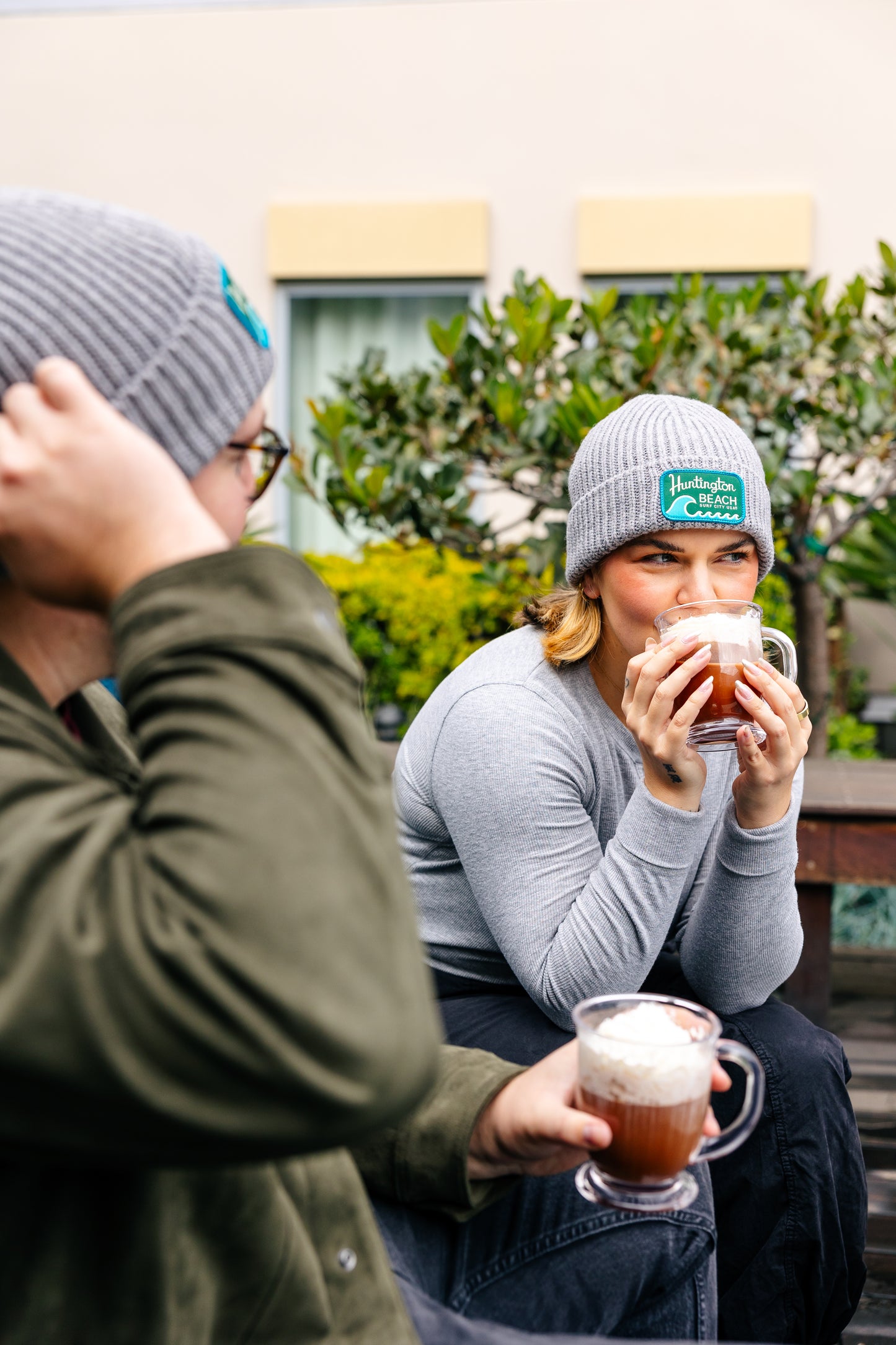 Huntington Beach Vintage Beanie - Gray